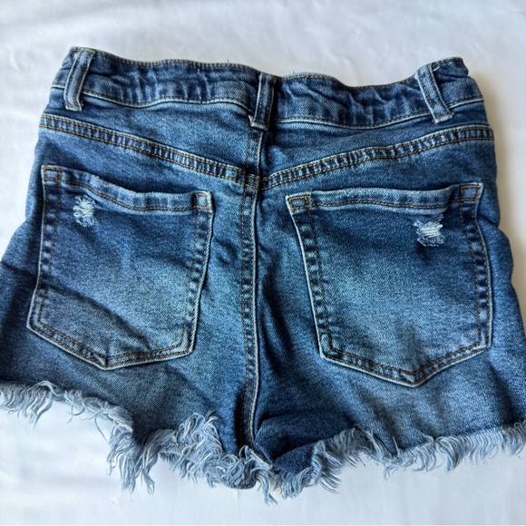Wax Jean Distressed Blue Denim Shorts Women’s Size Medium - Picture 3 of 5
